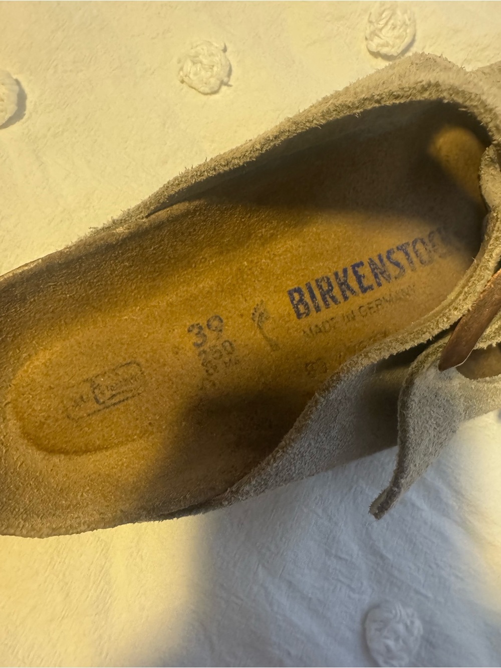 Birkenstock Arizona Taupe Suede Leather Sandals EU 39 US 8 - Picture 5 of 8